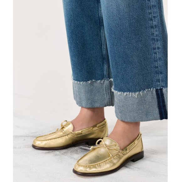 rag & bone Shoes - rag & bone Carter Metallic Leather Boat Moccasins Loafers Shoes Sz EU40/US10
